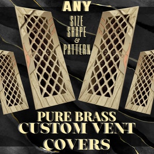 Fully customized PURE BRASS Air Grilles, Custom Vent Covers, Air Registersl, Air diffusers, Ventilation Grilles