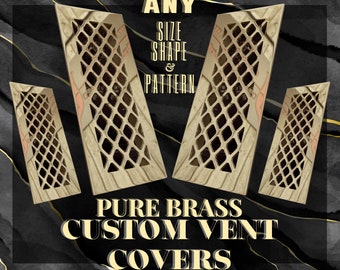 Fully customized PURE BRASS Air Grilles, Custom Vent Covers, Air Registersl, Air diffusers, Ventilation Grilles
