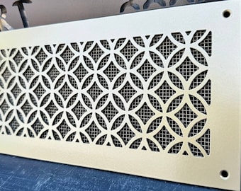 Fully Personalized Metal Framed Air Ventilation Screens - Bespoke Metal Air Grilles with Rear Inset - Made-to-Order Metal Air Vent Covers