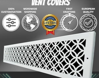 Handcrafted Metal Framed Air Flow Grilles - Custom Metal Framed HVAC Registers - Unique Artisan Metal Framed Air Vent Panels