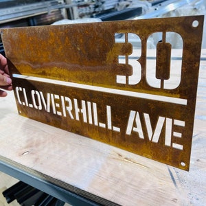 Custom COR-TEN Steel House Sign, Corten "weathering steel" House Sign, Rusty House, business sign/plaque