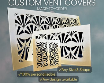Custom Metal Flat Ventilation Panels - Personalized Home Decor - Bespoke Metal Flat HVAC Grilles