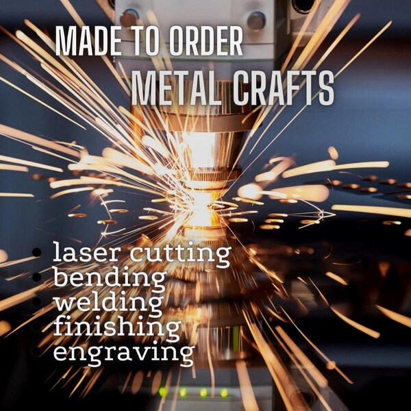 Custom metal crafts | Made-to-Order laser-cutting metal crafts | Lasercut: Steel, Stainless steel, Copper, Brass, Corten