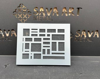 Made-to-Order Metal Air Flow Screens - Custom Design Metal Cabinet Screens - Personalized Flat HVAC Grilles