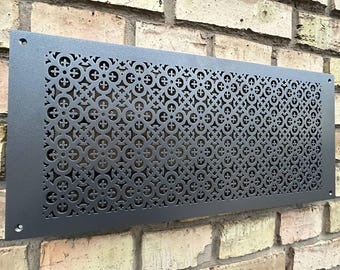 Tailored Metal Air Vent Covers - Personalized Steel Rear Flange Air Passage Grilles - Max Width/Length - 60 x 80 inches