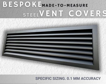 Artisan Metal Air Passage Air Grille with Internal Frame - Rear Mounting Custom Metal Air Diffusers - Tailored Metal Air Flow Panels