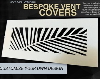 Unique Metal Framed Air Vent Covers - Handcrafted Metal Air Diffusers with Rear Flange - Custom Metal Framed HVAC Registers