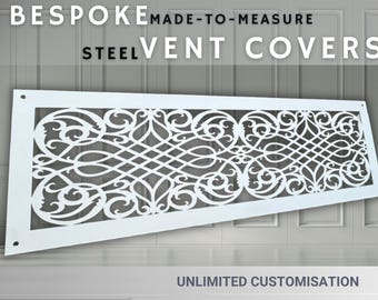 Customizable Metal Ventilation Grilles with Rear Flange - Personalize Your Interior - Any Size, Color and Pattern available