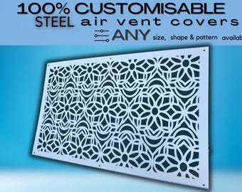 Custom Metal Framed HVAC Registers - Personalized Metal Framed Air Passage Grilles - Made-to-Order Metal Framed HVAC Diffusers
