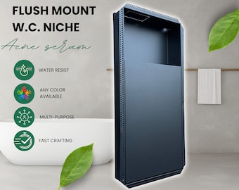 29 1/2 x 12 1/2 in Flush Mount W.C. Niche, Wall-mounted Water Closet Kit, Hidden W.C. niche