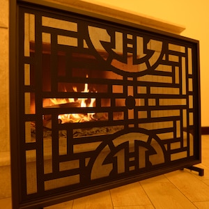 Pantalla de chimenea de metal personalizada y decorativa a medida de CUALQUIER TAMAÑO Y DISEÑO / Accesorios de chimenea personalizados