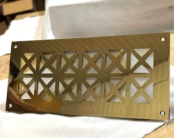 Made-to-Order Solid Brass Air Vent Grilles - Custom Design with No Limits. Max Width/Length - 60 x 80 inches