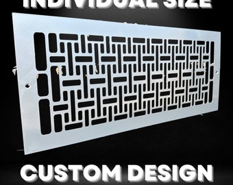 Handcrafted Flat Metal HVAC Registers - Unique Metal Air Vent Panels - Artisan Metal Air Diffusers - Bespoke Design Options