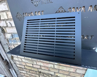 Unique Metal Framed Air Vent Covers - Handcrafted Metal Air Diffusers with Rear Flange - Custom Metal Framed HVAC Registers