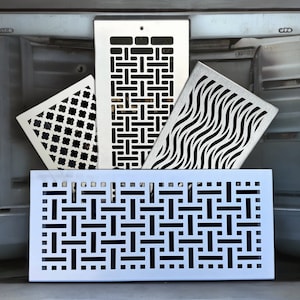 Custom-made Ventilation Grilles with Rear Flange, Bespoke Air Grilles, Vent Covers, HVAC Air Grates