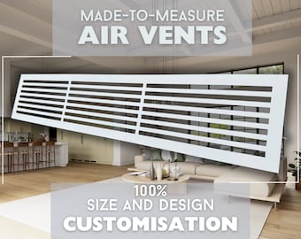 UNLIMITED CUSTOMISATION 18-gauge Steel Vent Covers - Made-to-Order Flat Air Vent Grilles. ANY Size, Color, and Design available