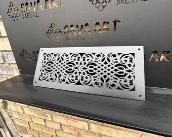 Tailored Metal Framed Air Diffusers with Rear Flange Mounting - Bespoke Home Details - Personalized Metal Framed Air Passage Grilles