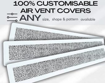 Artisan Metal Air Diffusers - Custom Metal Air Passage Grates - Handcrafted Flat Metal Air Flow Grilles