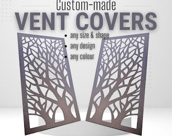 Handcrafted Flat Metal Air Registers - Unique Metal Cabinet Screens - Made-to-Order Metal Air Passage Panels