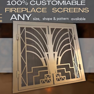 Mamparas para chimenea de metal personalizadas y decorativas 100 % PERSONALIZABLES / Accesorios para chimenea personalizados