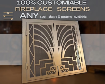 100% CUSTOMISABLE Decorative Custom metal Fireplace Screens | Personalised Fireplace accessories