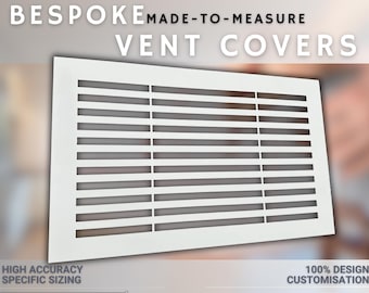 Fully Custom Air Vent Grilles with Back Frame 1mm thick Steel - Design Your Ideal Vent Cover