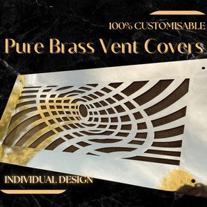 Fully customized PURE BRASS Air Grilles, Custom Vent Covers, Air Registersl, Air diffusers, Ventilation Grilles