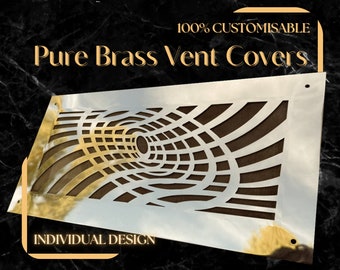 Fully customized PURE BRASS Air Grilles, Custom Vent Covers, Air Registersl, Air diffusers, Ventilation Grilles
