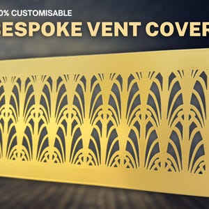 Unique Framed Air Vent Screens - Personalized Metal Air Vent Covers with Rear Flange - Made-to-Order Metal Rear Mounting HVAC Diffusers