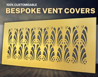 Unique Framed Air Vent Screens - Personalized Metal Air Vent Covers with Rear Flange - Made-to-Order Metal Rear Mounting HVAC Diffusers