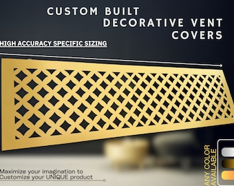 Bespoke Metal Flat Ventilation Grilles - Custom Design and Size - 1mm thick / 20 gauge steel Vent Covers