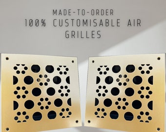 Handcrafted Flat Metal Air Registers - Made-to-Order Art Pieces - Unique Metal Air Diffusers