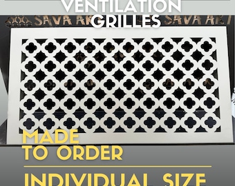 Personalized Flat HVAC Grilles - Artisan Metal Air Passage Panels - Custom Metal Air Vent Grates