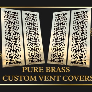 Fully customized PURE BRASS Air Grilles, Custom Vent Covers, Air Registersl, Air diffusers, Ventilation Grilles