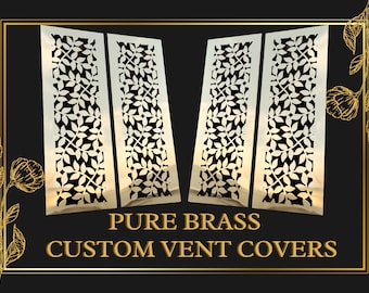 Fully customized PURE BRASS Air Grilles, Custom Vent Covers, Air Registersl, Air diffusers, Ventilation Grilles