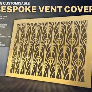 Unique Framed Air Vent Screens - Personalized Metal Air Vent Covers - Made-to-Order Metal Cabinet Screens