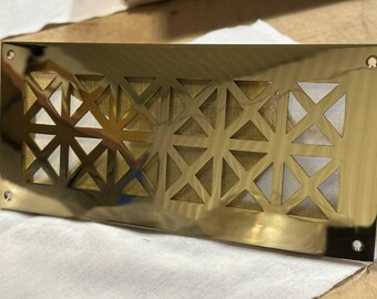 Made-to-Order Solid Brass Air Vent Grilles - Custom Design with No Limits. Max Width/Length - 60 x 80 inches