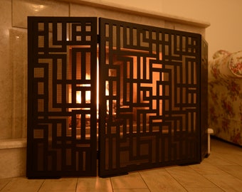 ANY SIZE & STYLE Bespoke Decorative Custom metal Fireplace screen | Personalised Fireplace accessories