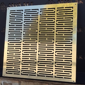 Tailored Fully Customizable Brass Floor Grates - 3mm thick Walkable Brass Floor Grilles - Personalize Your Own Design