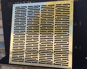 Tailored Fully Customizable Brass Floor Grates - 3mm thick Walkable Brass Floor Grilles - Personalize Your Own Design