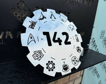 Insegna Moderna Per Casa, Targa Con Indirizzo, Insegna In Metallo Personalizzata, Targa Per Esterni, Targa Con Numero Civico, Targa Personalizzata Per Casa, Insegna Con Indirizzo In Metallo - Italia - Foto 8