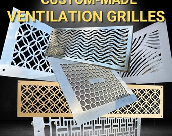 Made-to-Order Metal Framed Air Vent Covers - Unique Home Enhancements - Rear Flange Unique Metal Framed Air Vent Screens