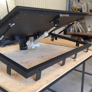 Tailored Floor Hatch with Electric lifting system - Made-by-Measure Steel Floor Access Door with Remote controlled opener