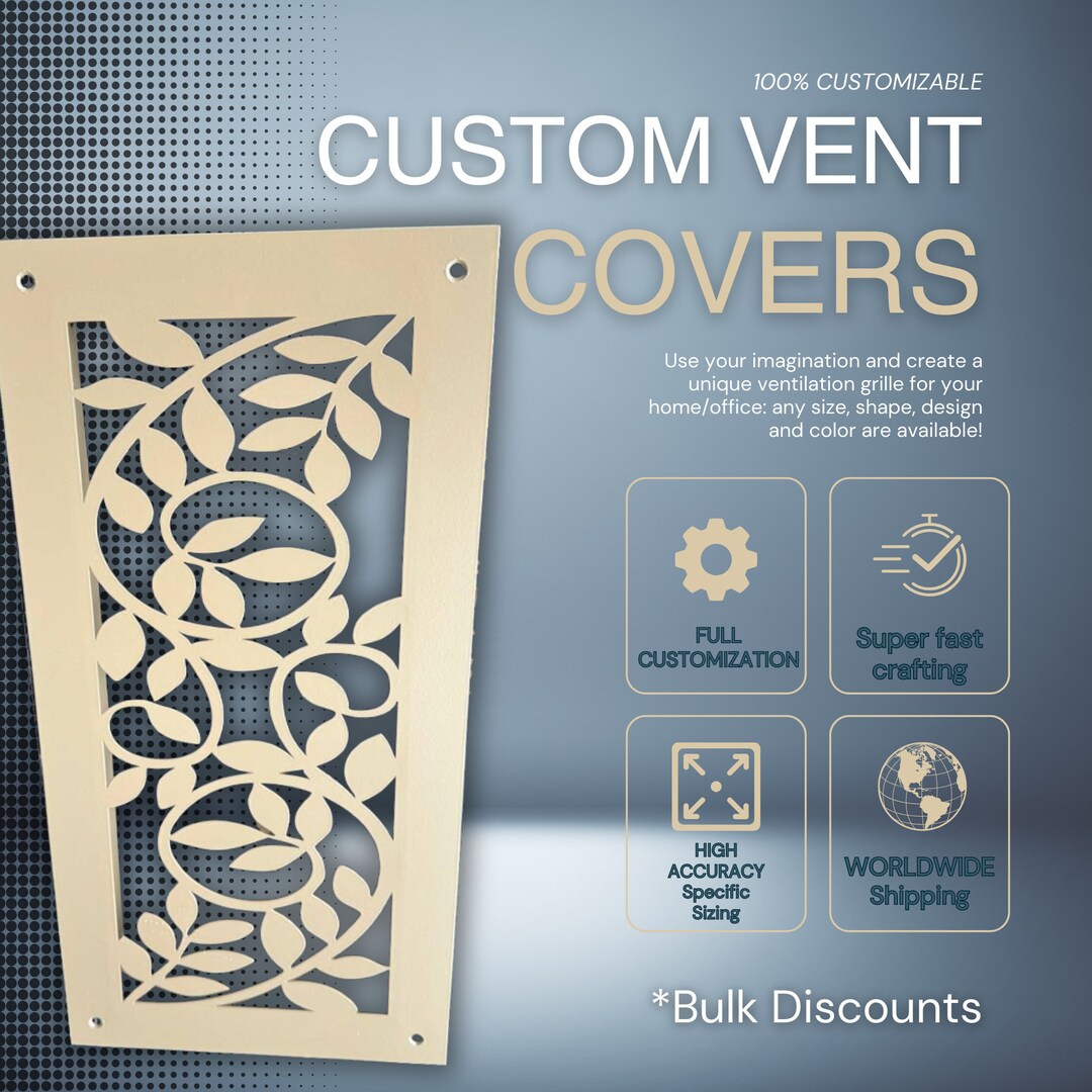 Custom Metal Framed HVAC Registers - Handcrafted Metal Air Diffusers ...