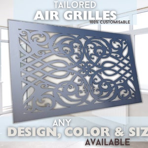 Rear Flange Tailored Air Vent Covers with Back Frame - Choose Your Style. 20 Gauge Steel / 1mm thick piece