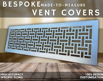 Made-to_Measure Air Vent Covers with Back Frame - Bespoke Handcrafted Air Vent Covers - Personalize your own Design