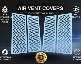 Unique Metal Flat HVAC Grilles - Tailored Artisan Home Decor - Personalized Metal Flat Air Passage Grates
