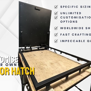 Handcrafted Steel Floor Hatch - Made-to-Order Steel Floor Access Door - Custom Fit for Any Application