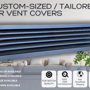 Fully Customizable Ventilation Grilles - Bespoke Metal Air Ventilation Grilles - Custom Size and Color