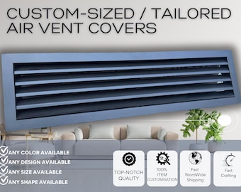 Fully Customizable Ventilation Grilles - Bespoke Metal Air Ventilation Grilles - Custom Size and Color